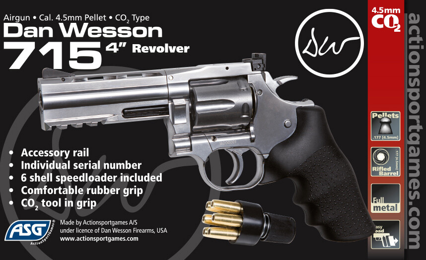 Dan Wesson 715, 4" Air Pistol Silver