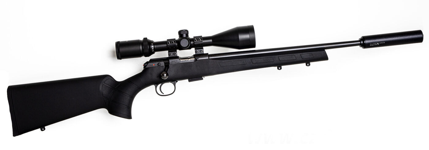 CZ 457 SYNTHETIC .22lr 16" inc Scope & Moderator