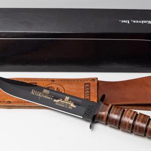 KA-BAR 9/11 NEVER FORGET COMMEMORATIVE KNIFE